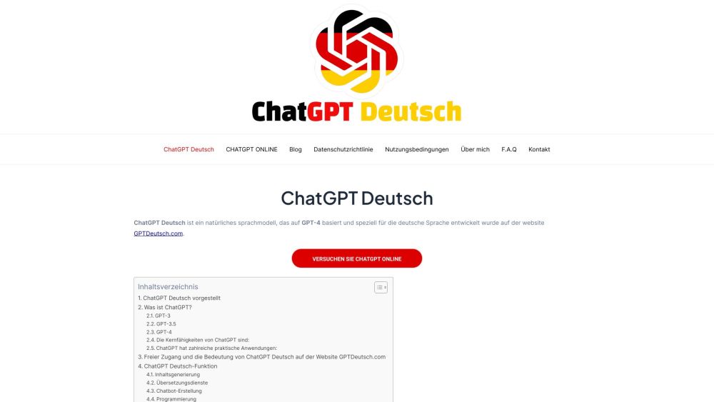 GPTDeutsch website screenshot