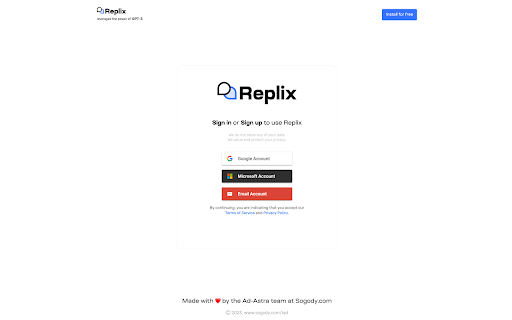 Replix Ai website screenshot