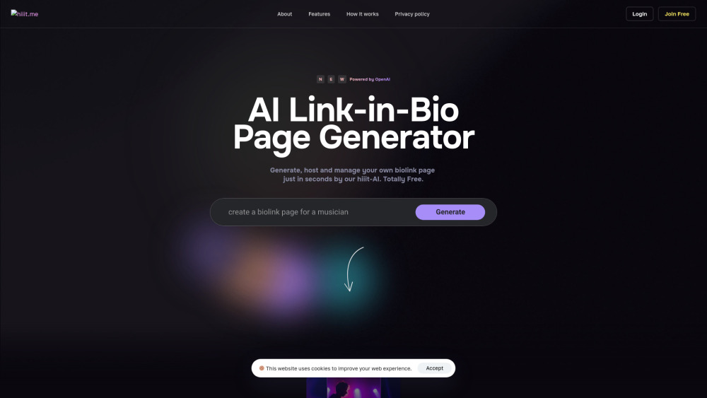 Hiiit Me website screenshot
