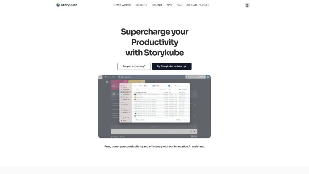 S website screenshot
