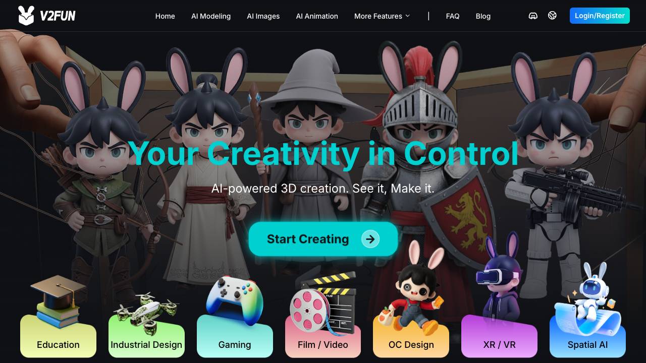 V2Fun website screenshot