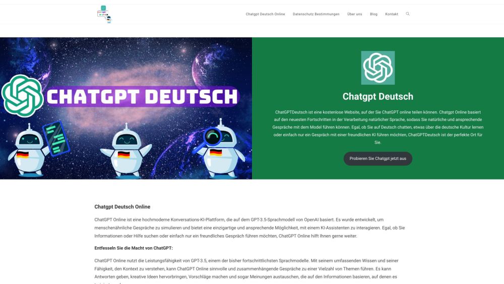 Chatgptdeutsch website screenshot