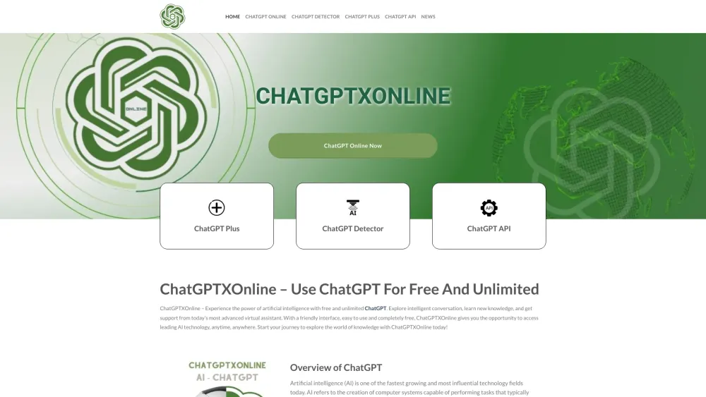 ChatGPT Deutsch website screenshot