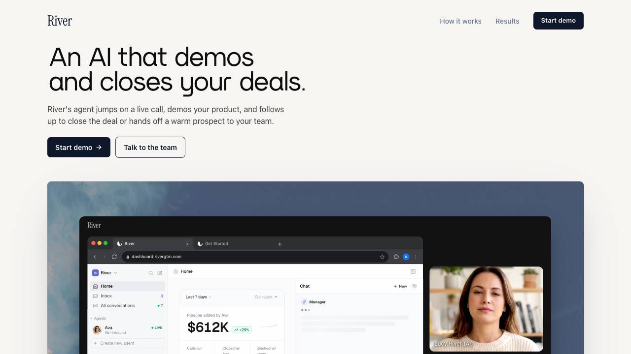River website screenshot