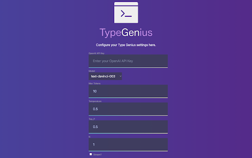 Type Genius website screenshot