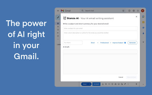 Stanza Ai Chatgpt Ai Gmail Writing Assistant website screenshot