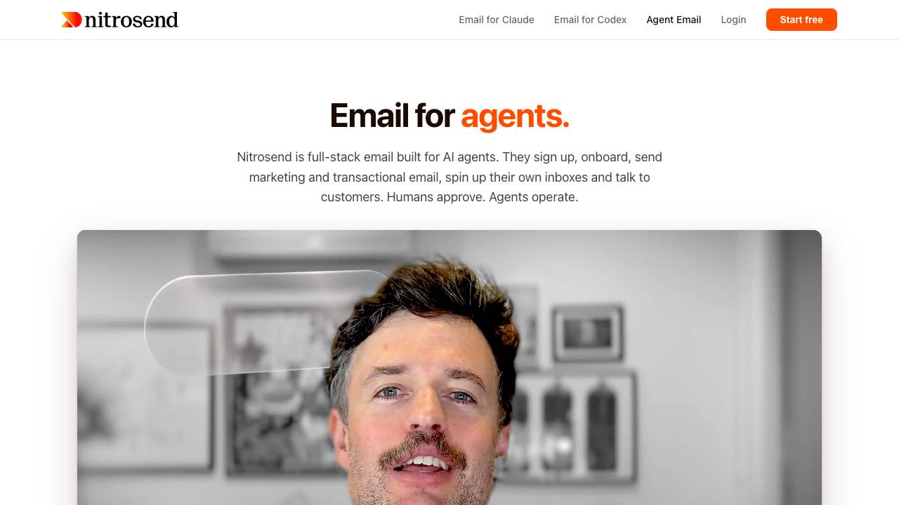 Nitrosend website screenshot