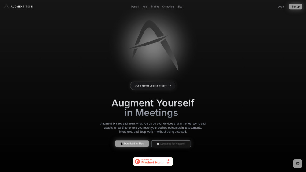 Augment 1X website screenshot