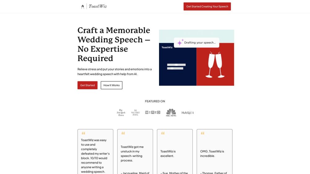 Toastwiz Com website screenshot