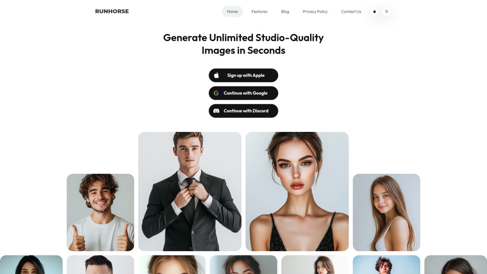 Runhorse Ai website screenshot