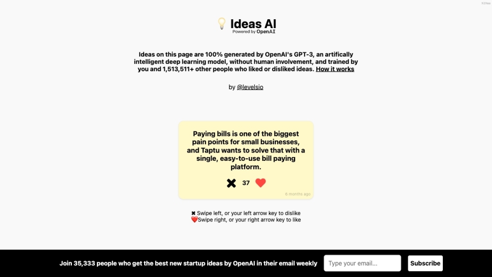 Ideasai website screenshot