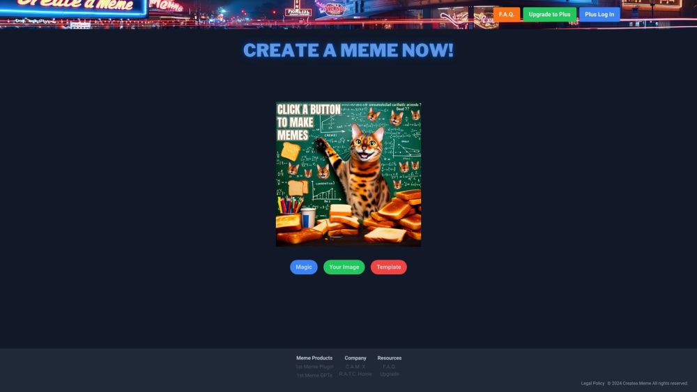 Create A Meme website screenshot
