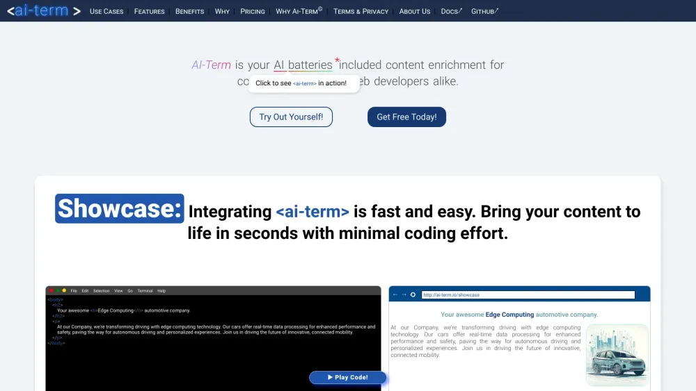 Ai Term website screenshot