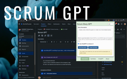 Scrum Story Gpt website screenshot