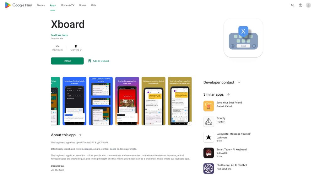 Xboard website screenshot
