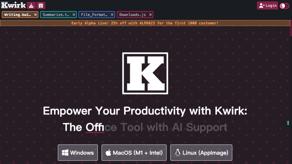 Kwirk website screenshot