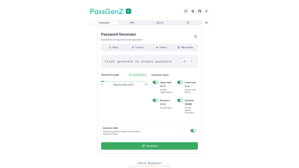 Passgenz website screenshot