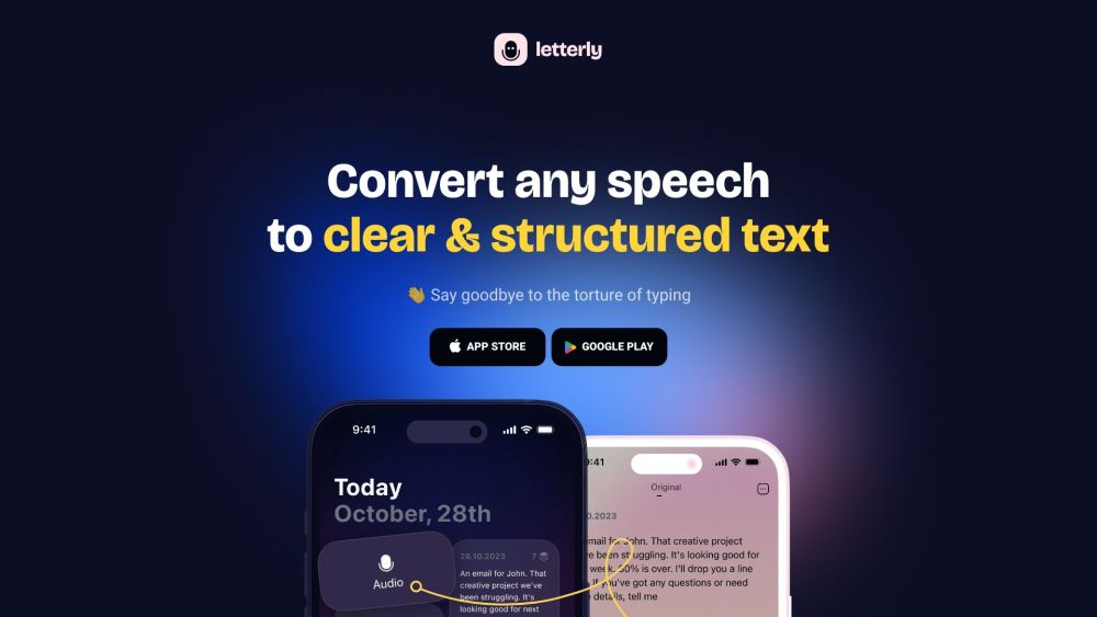 Letterly website screenshot
