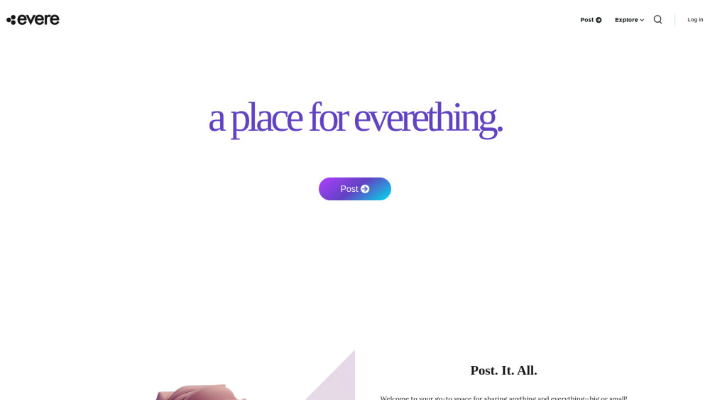 Evere website screenshot