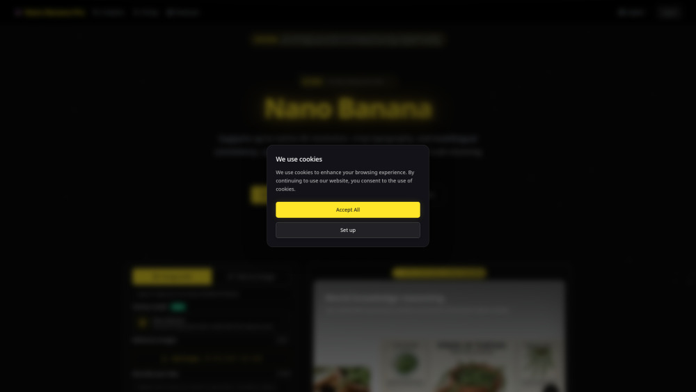 Nano Banana Pro 1 1 website screenshot