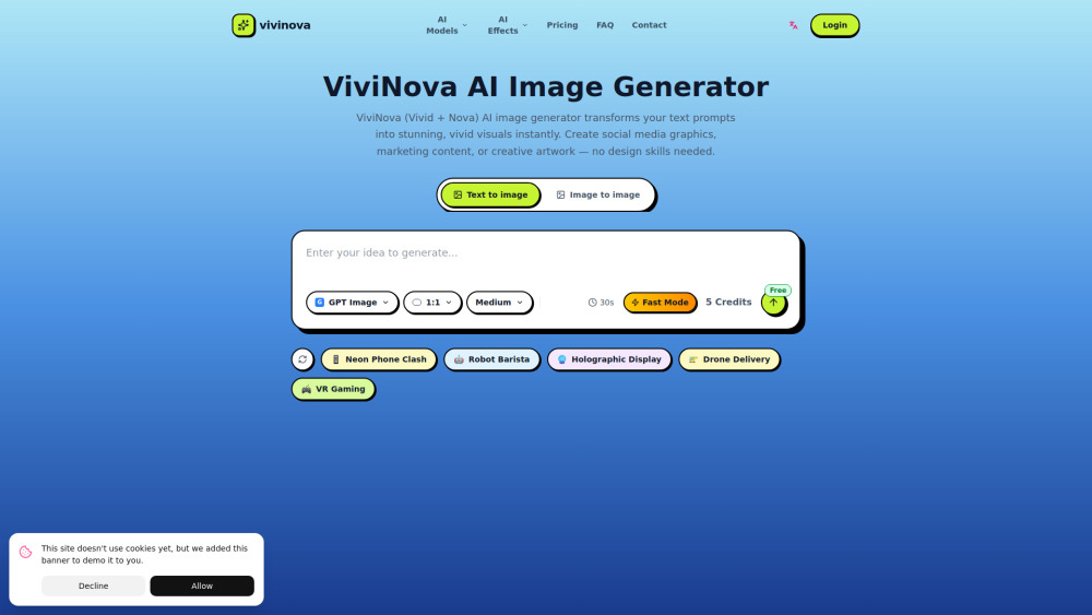 Vivinova website screenshot