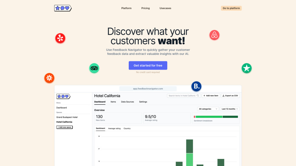 Feedback Navigator website screenshot