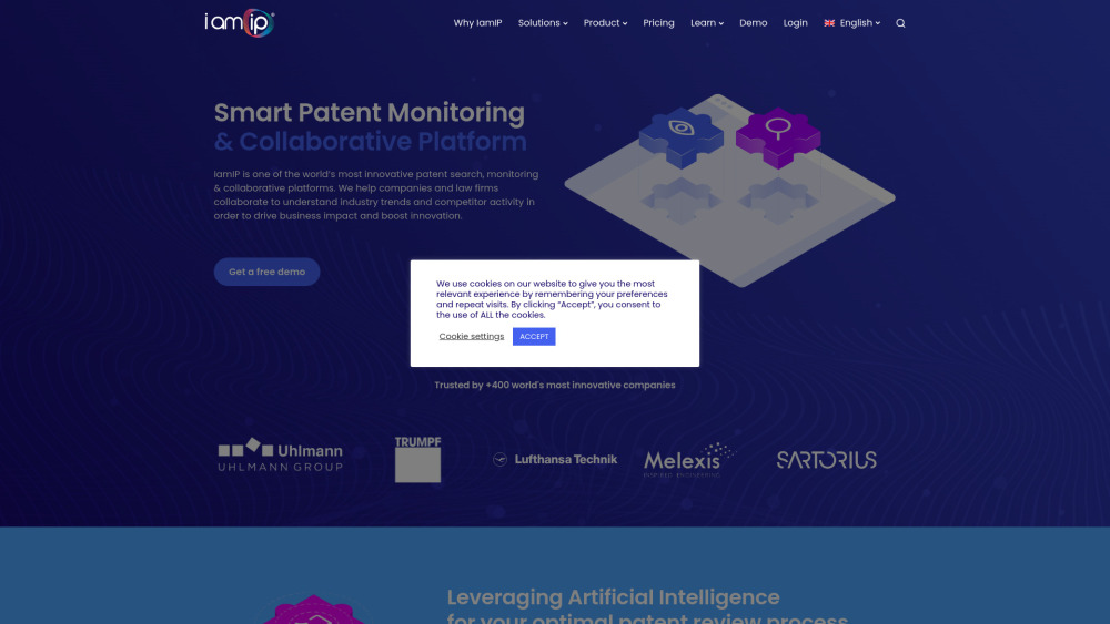 Iamip website screenshot