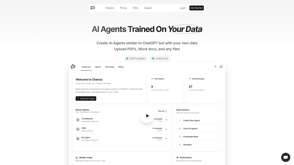 Chatvia Ai website screenshot