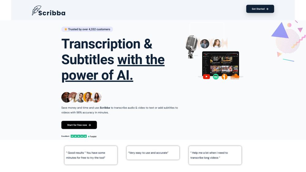Scribba Ai website screenshot