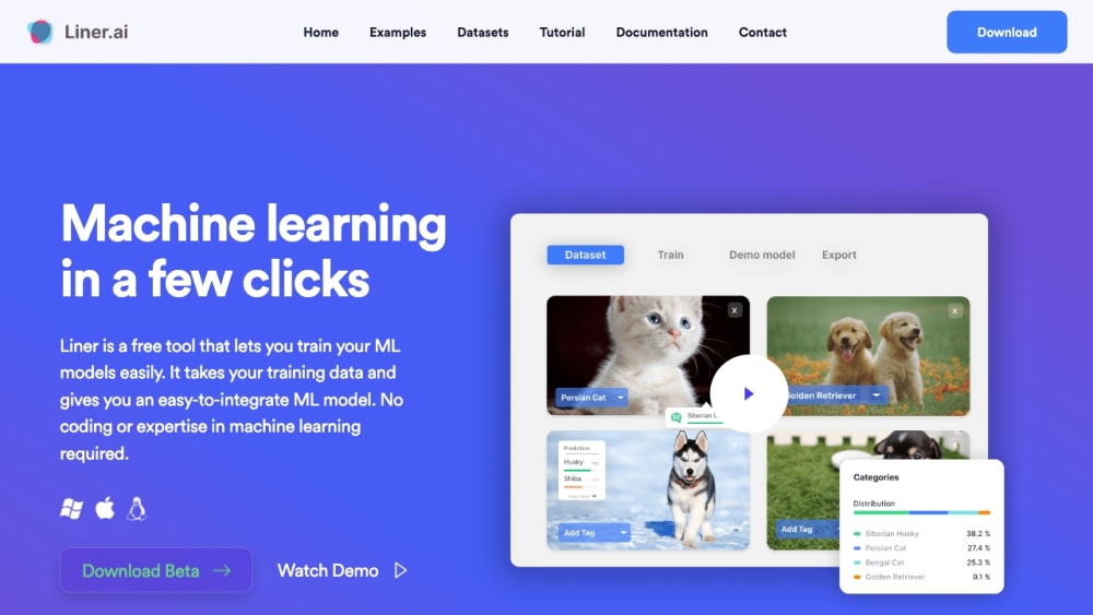 Liner Ai website screenshot