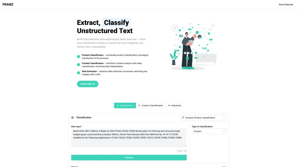 Franz website screenshot