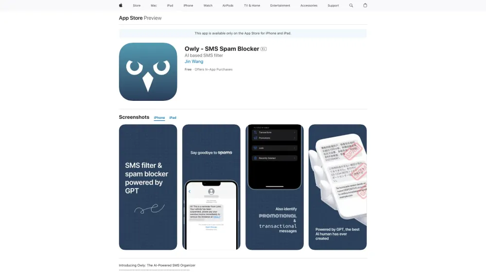 Owly website screenshot