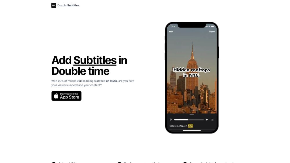 Double Subtitles  2D website screenshot