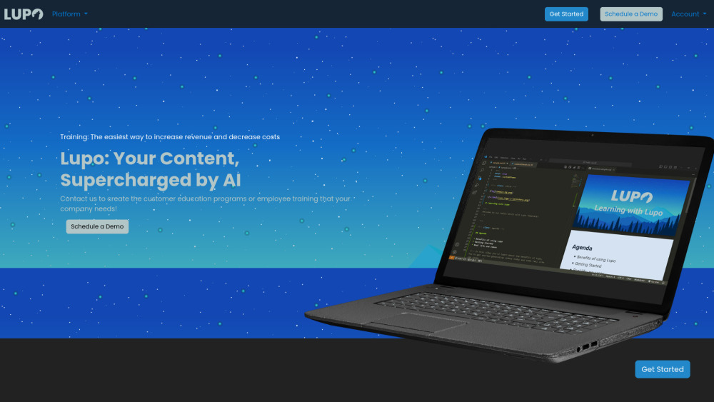 Lupo Ai website screenshot