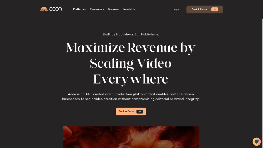 Aeon website screenshot