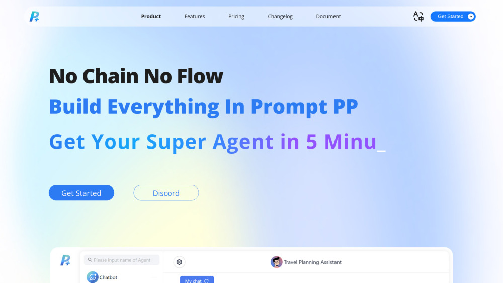 Prompt Pp website screenshot