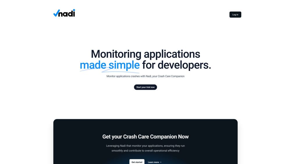 Nadi website screenshot