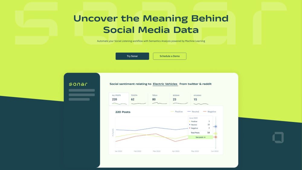 Sonar website screenshot