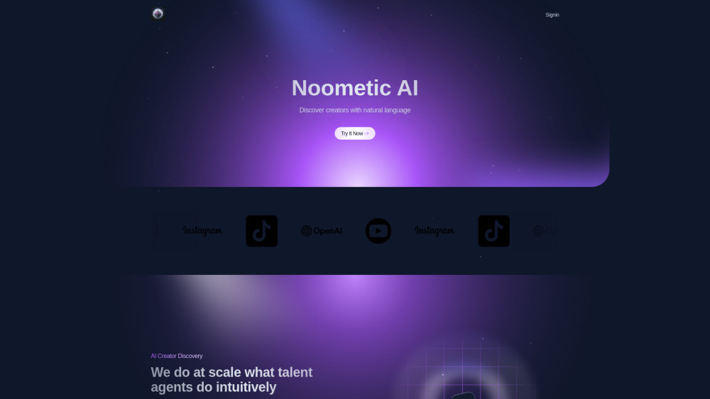 Noometic AI website screenshot
