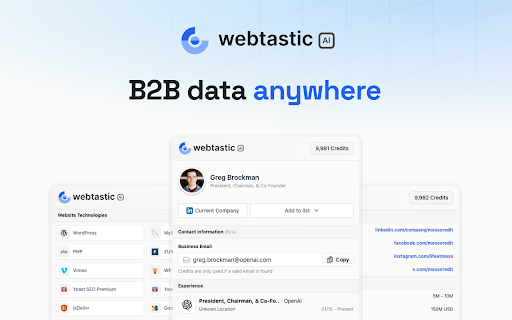 Webtastic AI website screenshot
