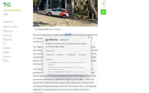 WordSensei AI website screenshot