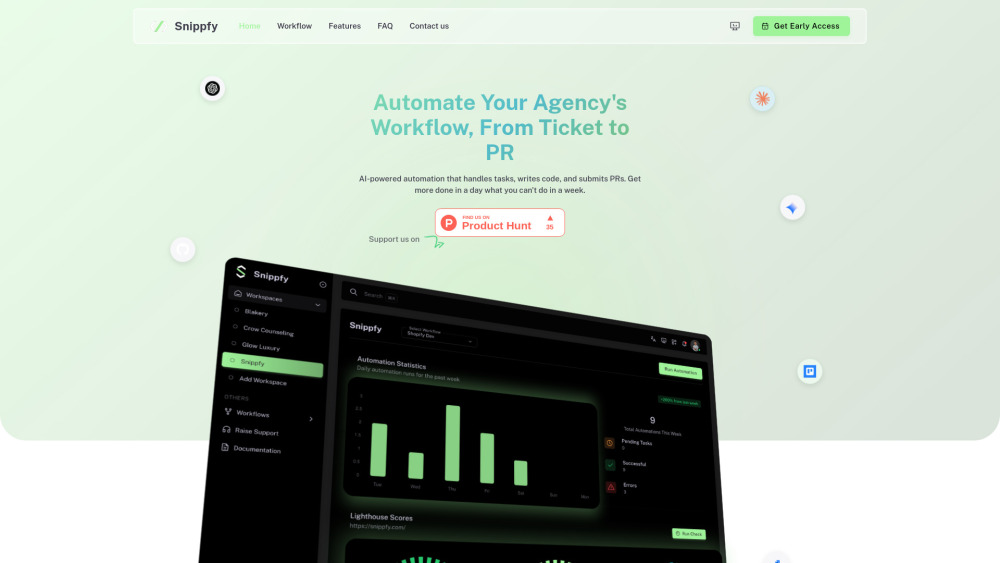 Snippfy website screenshot