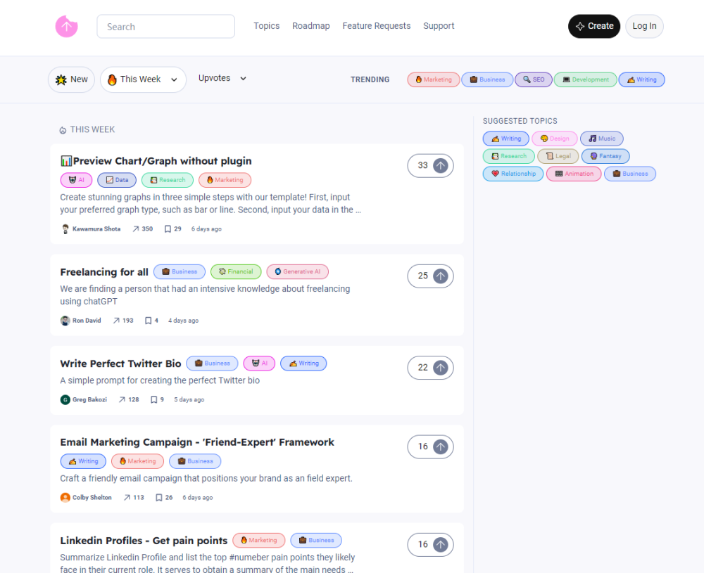 Snack Prompt website screenshot