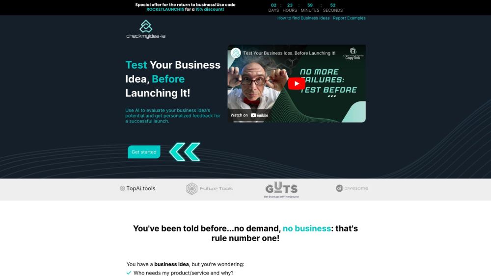 Checkmyidea Ia website screenshot