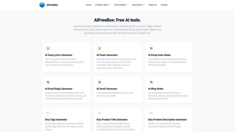 AIFreeBox website screenshot