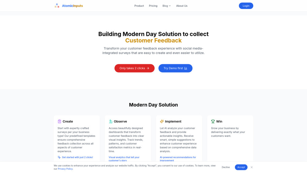 Atomic Inputs website screenshot