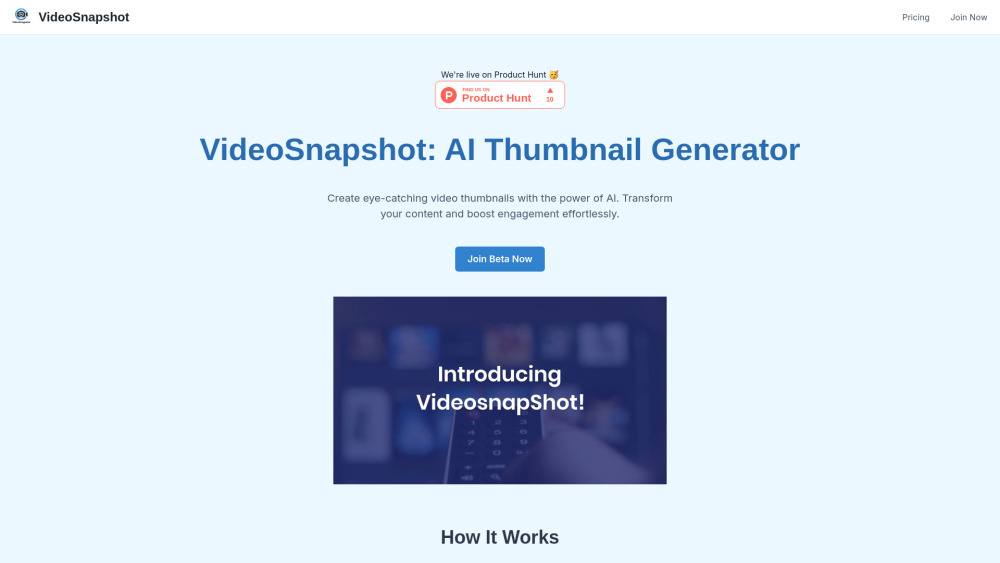 VideoSnapshot website screenshot