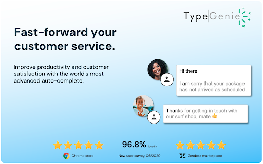 Typegenie For Zendesk Chat website screenshot