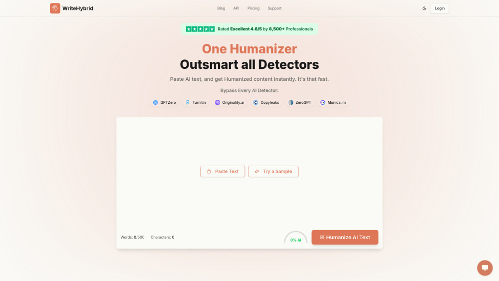 WriteHybrid website screenshot