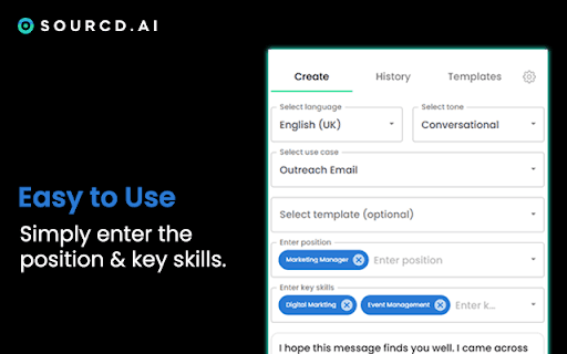Sourcd AI website screenshot
